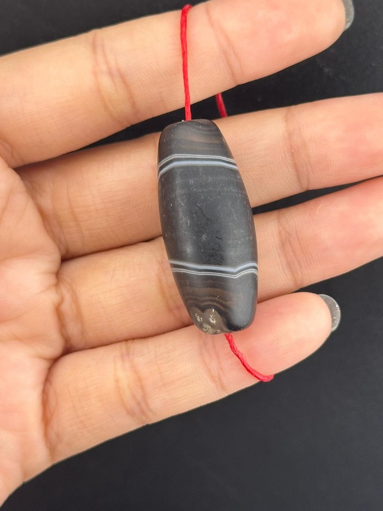 Beautiful Ancient Banded Agate Stone Bead with Eye