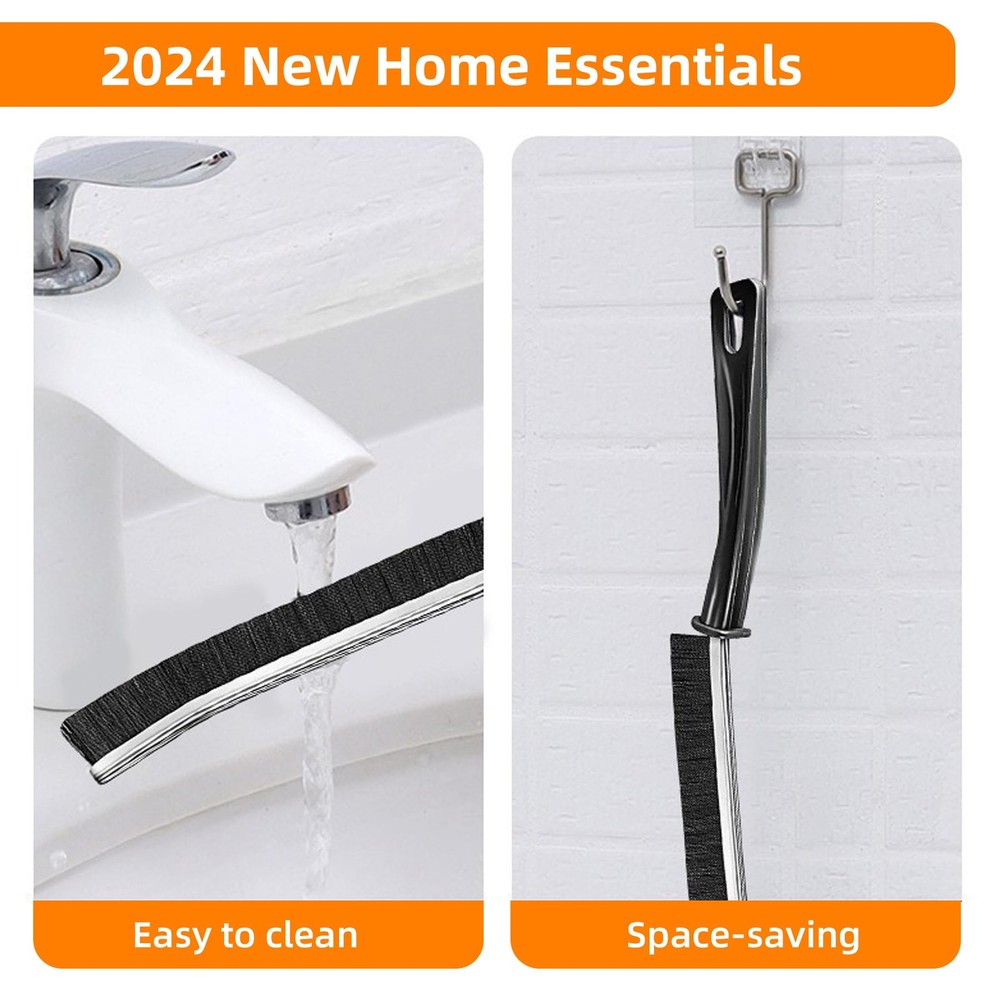 3Pcs Hard Bristle Crevice Cleaning Brush Thin Gap Scrub Tool Kitchen Bath