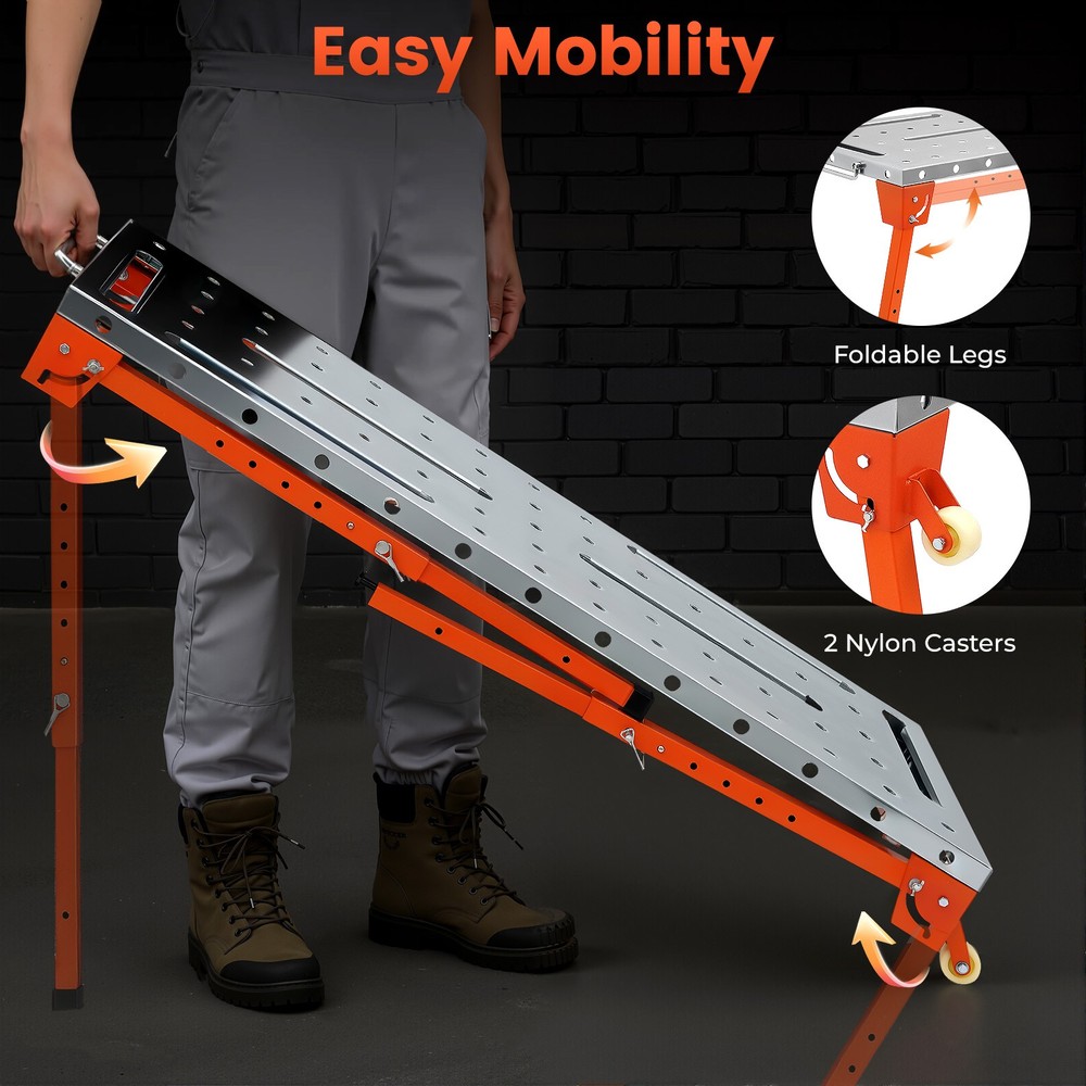 Steel Portable Welding Table Welding Workbench Table Folding Work Bench Silver!!