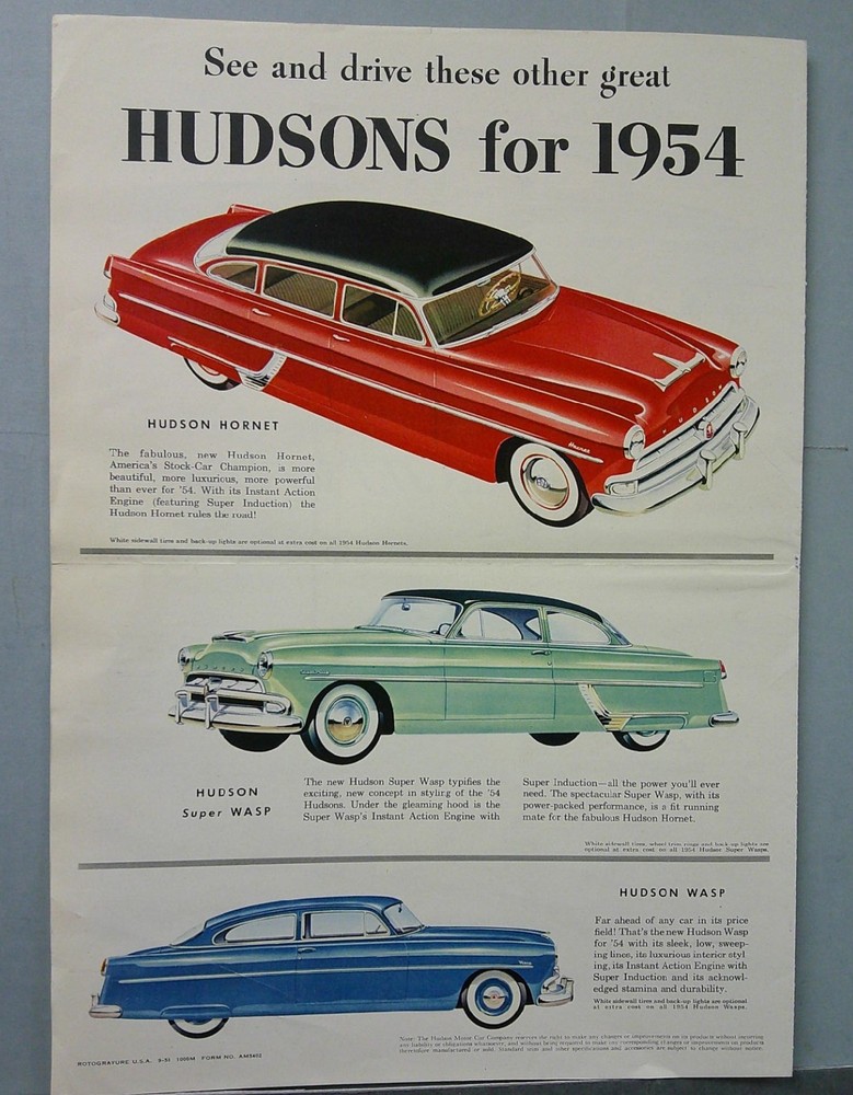 1954 Hudson Sales Catalog