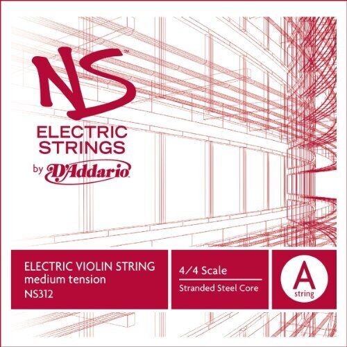 NS Electric Violin Single A String, 4/4 Scale, Medium Tension D'Addario