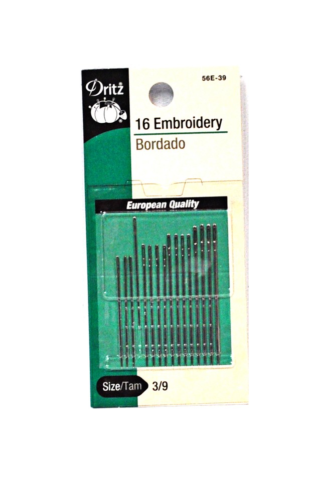 Dritz Embroidery Needles Sizes 3/9