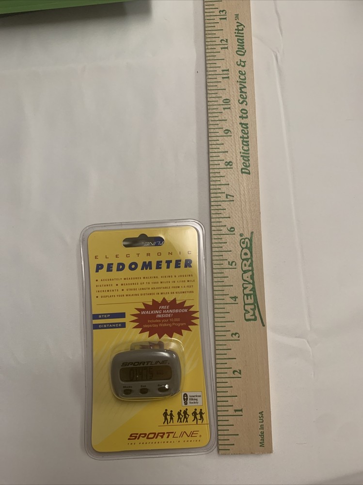 SPORTLINE Electronic Pedometer Walking Jogging Step Count & Distance Tracker New