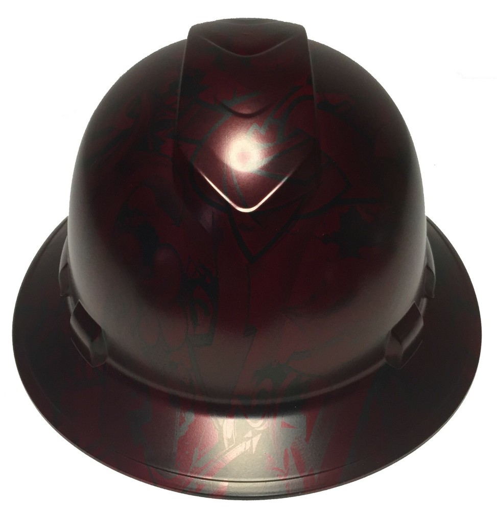 Hydro Dipped Custom Hard Hat Ridgeline Full Brim Brandywine Red Graffiti