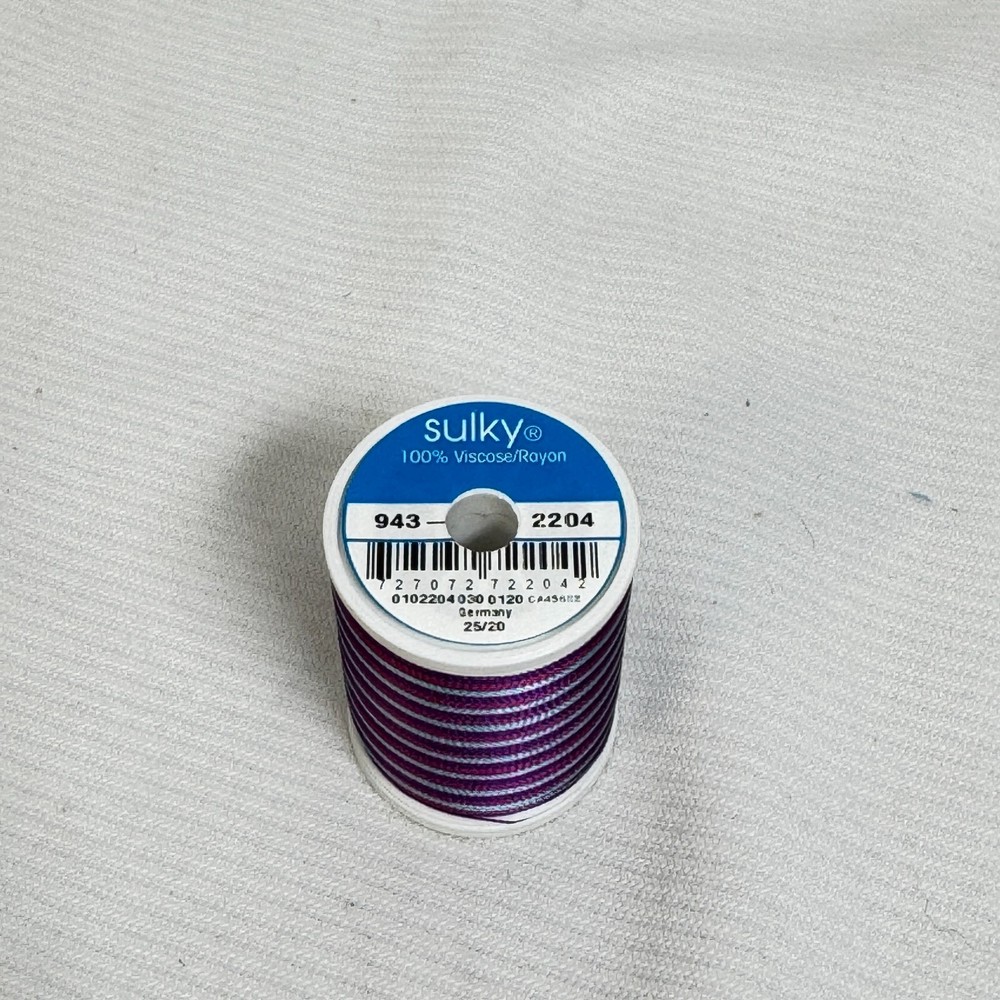 Sulky 40 wt rayon thread variegated Col.2204- 850 yard spools