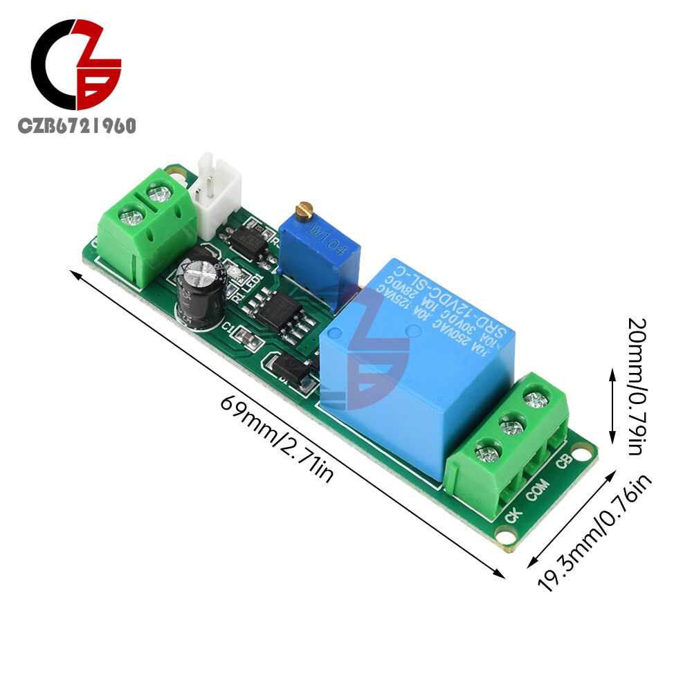 DC 5V-12V Adjustable Timer Delay Turn OFF Module Timing Relay Time Switch 1~10s