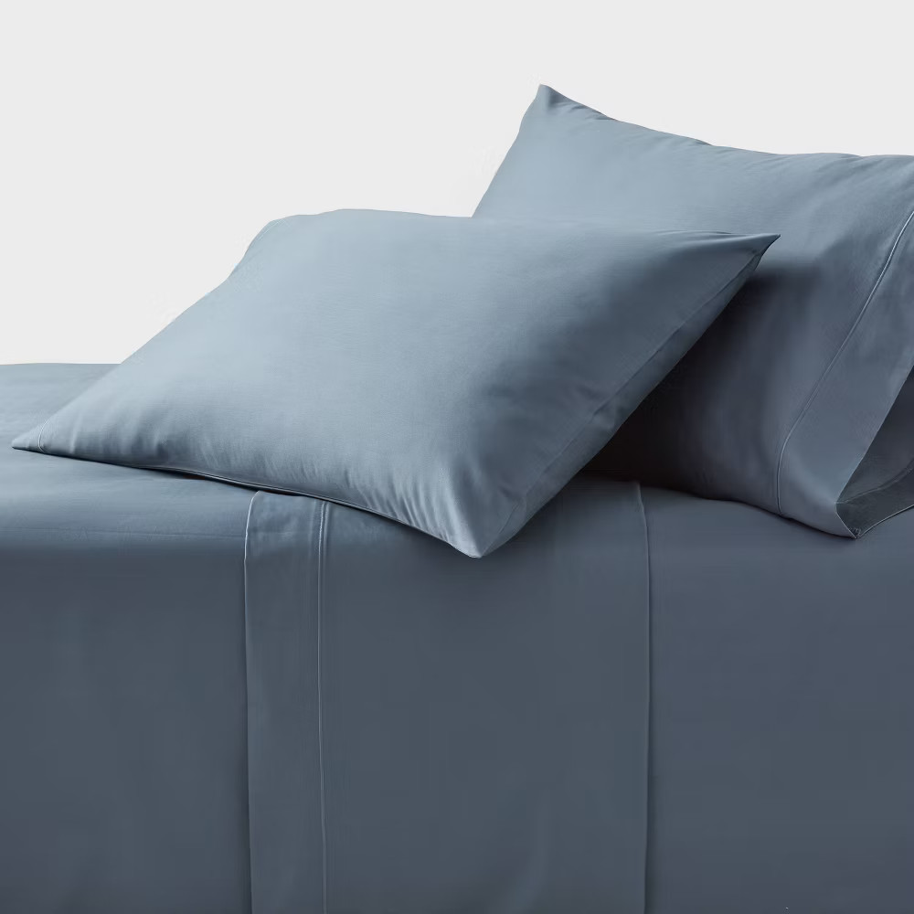 King 800 Thread Count Hotel Collection Single Barratta Pillowcase Slate Blue -