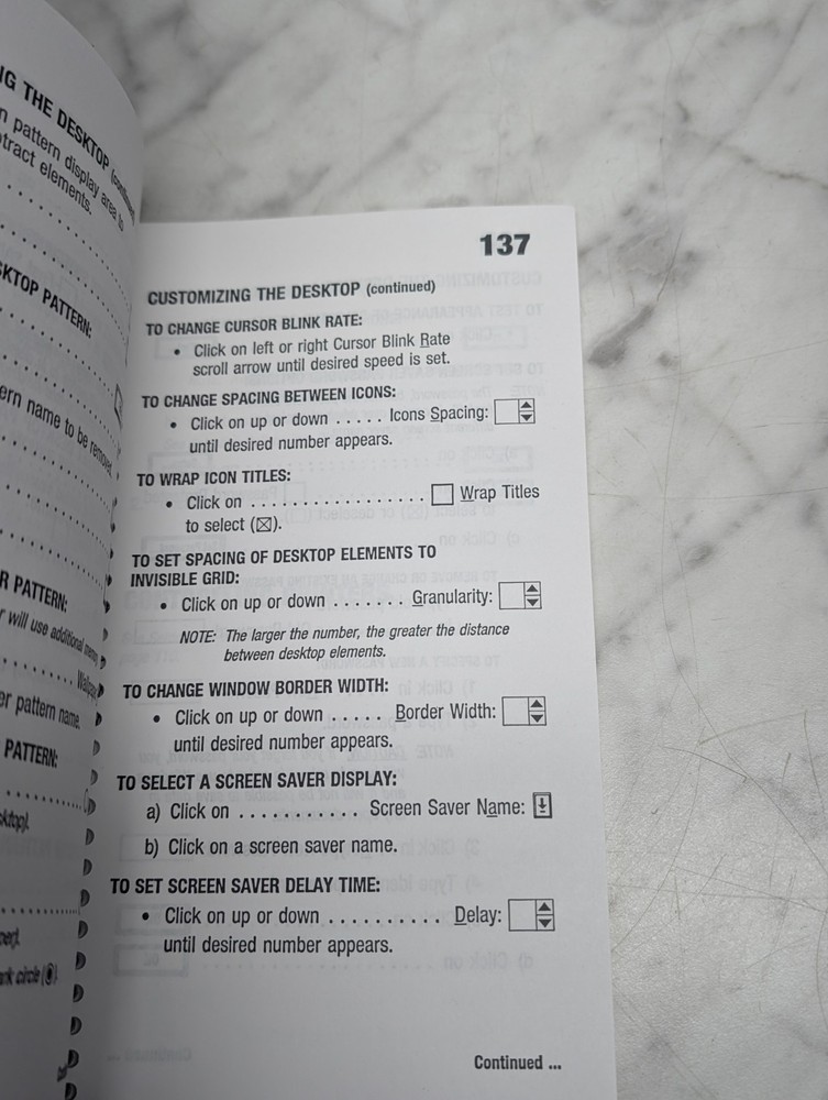 Microsoft Windows 3.1 IBM PC Quick Reference Guide DDC Spiral Flip Book