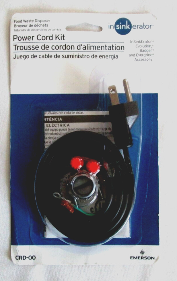 InSinkErator Power Cord Kit CRD-00 for In Sink Erator Badger Evolution Emerson