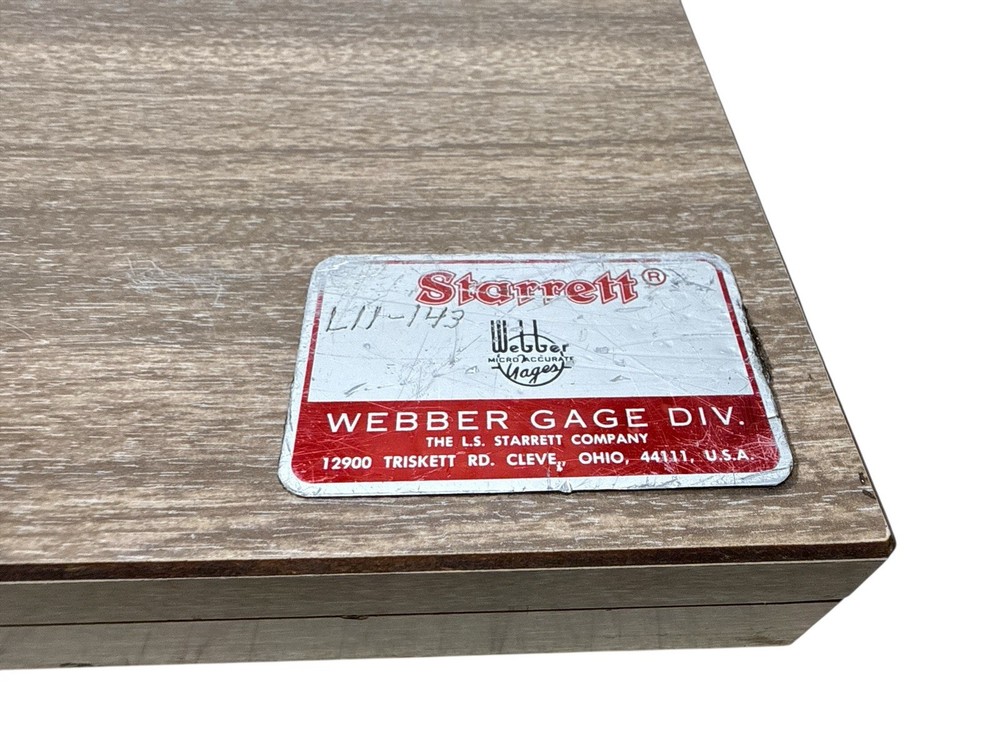 Starrett Webber Gage Set SS85A1 89 Piece Set Missing 7 Includes Wood Case