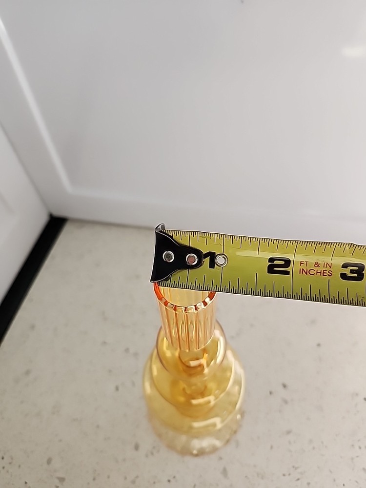 Orange Glass Candle Holder Bubbles