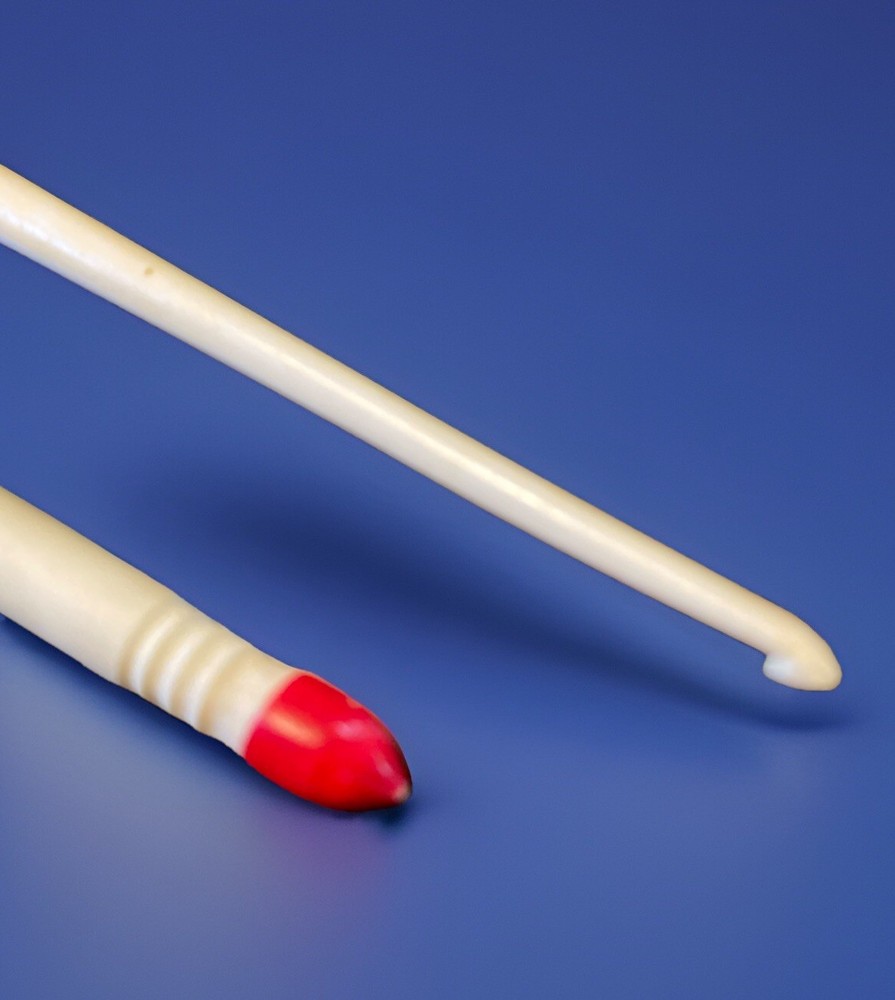 Antique Bone Crochet Hook Set 2 From Japan