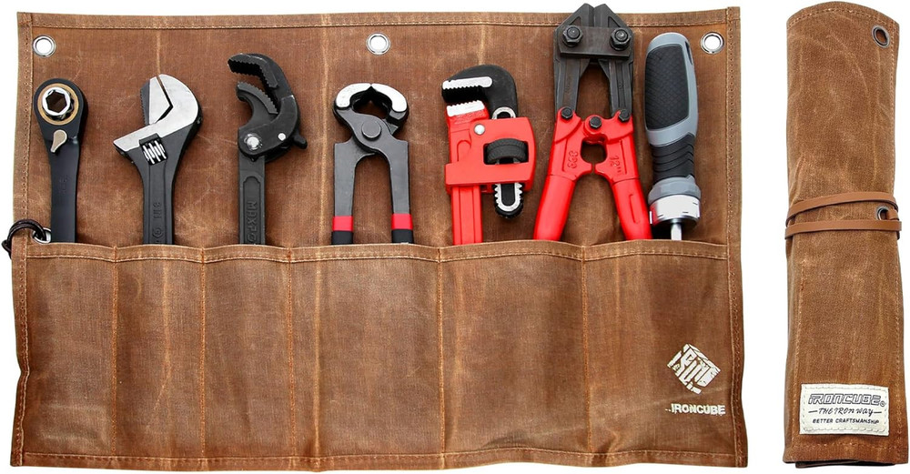 Tool Pouch, Roll-Up Storage Bag for Hand Tools & Wrenches