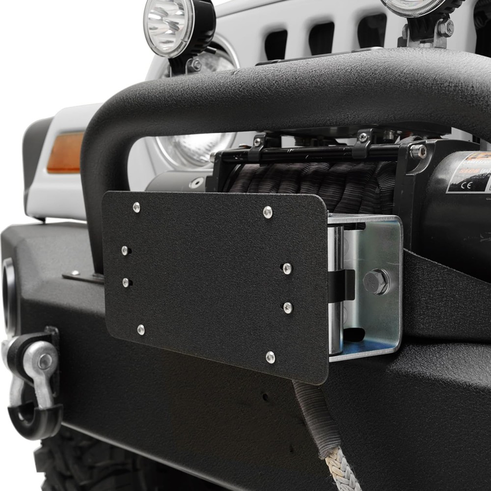 License Plate Mount Bracket for Winch Roller Fairlead
