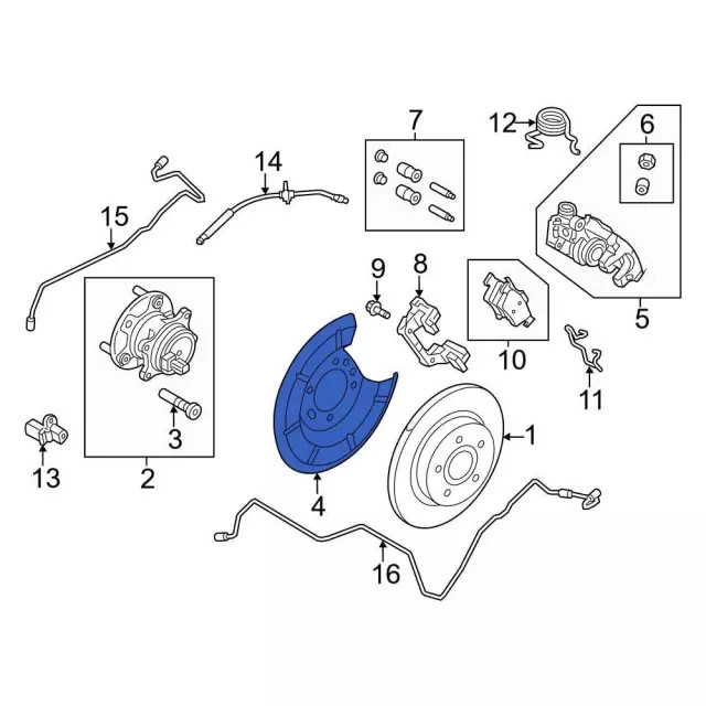 Genuine Ford Brake Dust Shield CV6Z2C028B