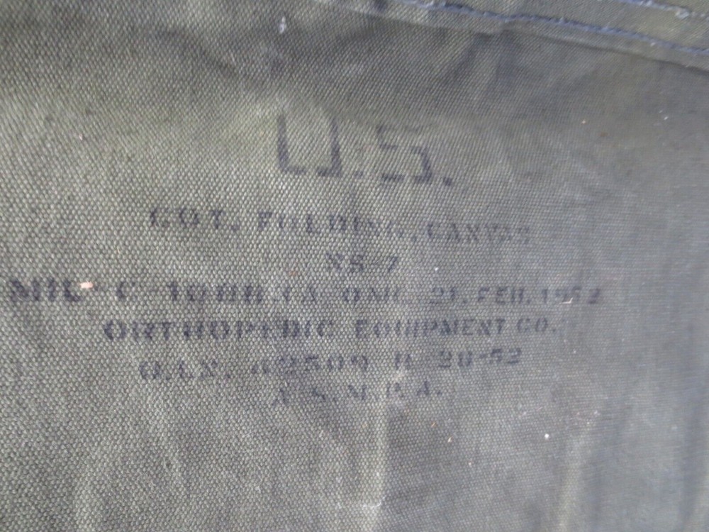 Vintage Military Folding Wood Cot