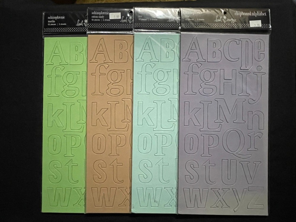 HEIDI SWAPP "SCHIZOPHRENIC" CHIPBOARD ALPHABETS