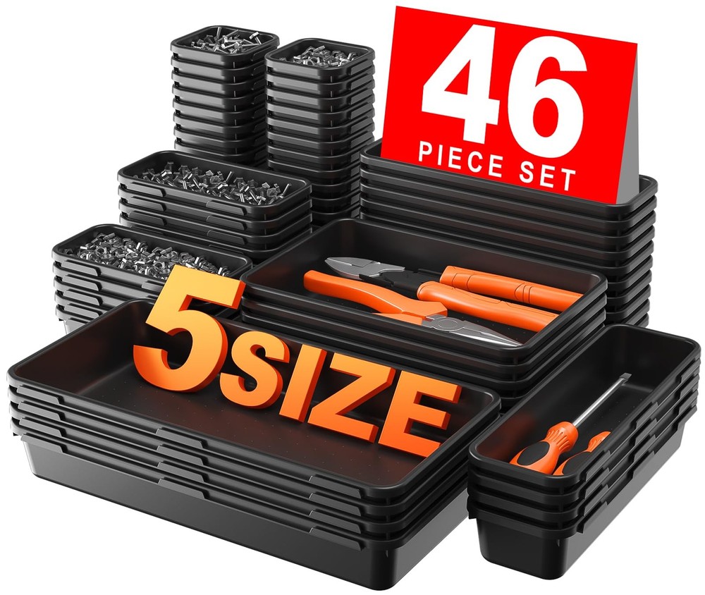 5 Size Tool Box Organizer Tray Divider Set