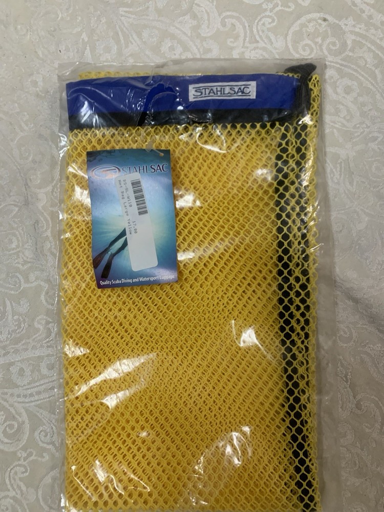 NWT StahlSac mesh Net Bag Large Yellow