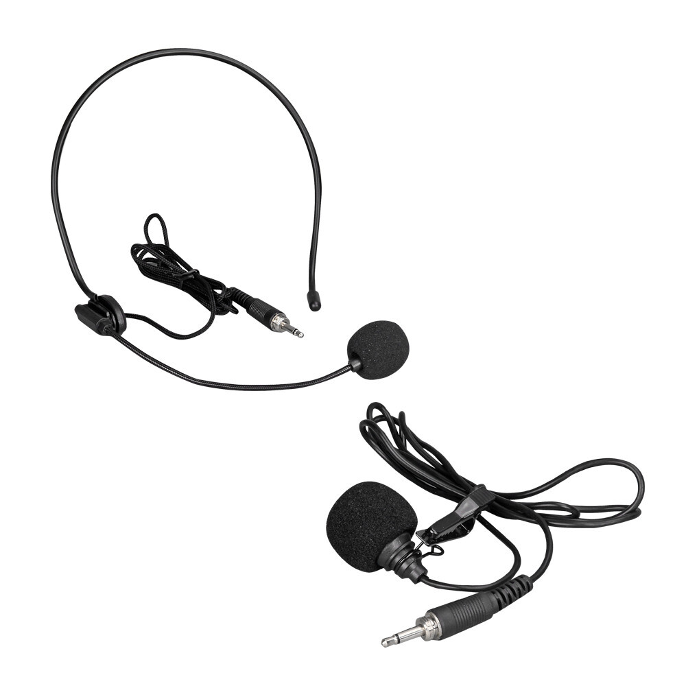 Wireless Microphone System 4 Channel UHF 2 Handheld 2 Headset 2 Lavalier School