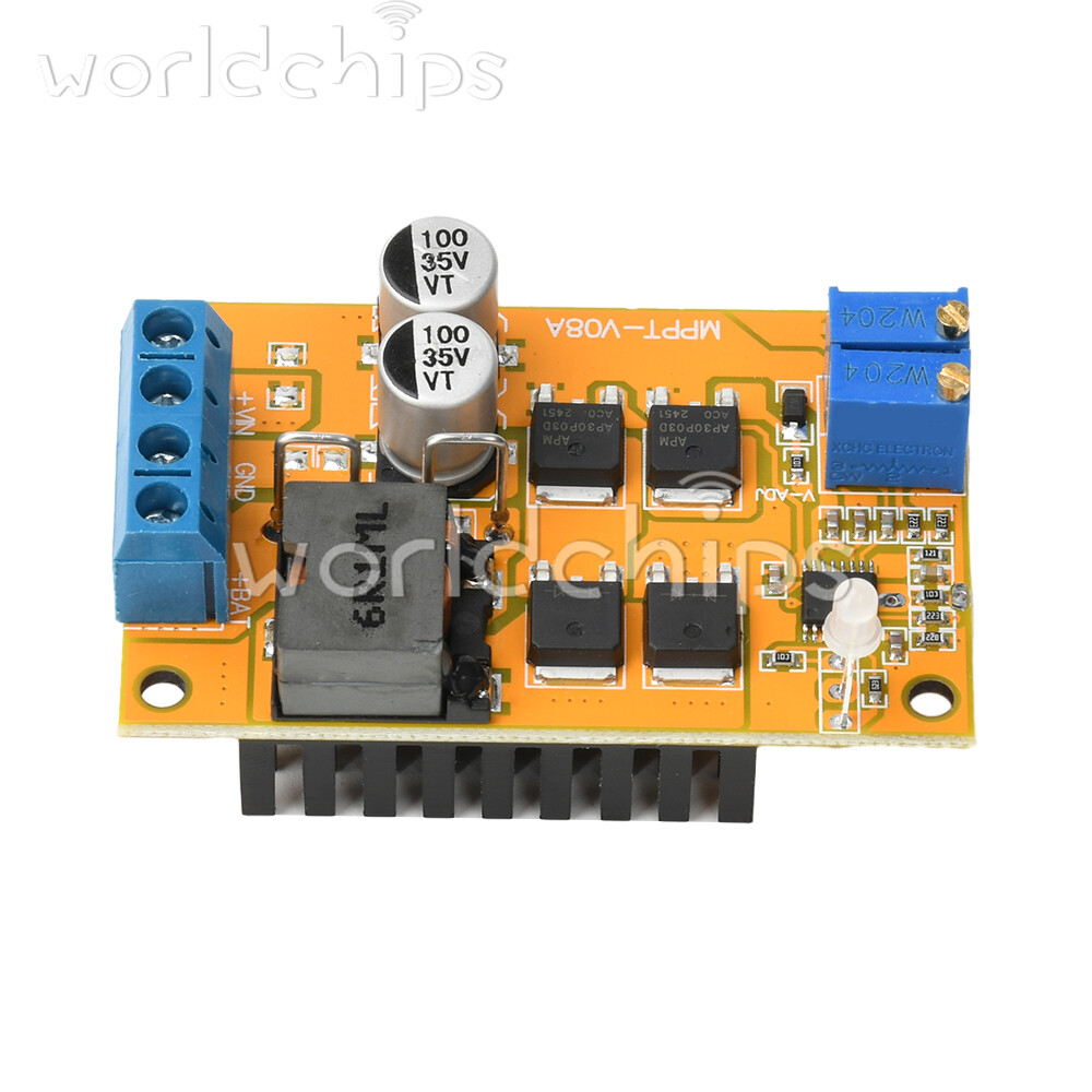 DC8-28V 5A 100W MPPT Solar Charging Panel Regulator Controller 9V 12V 24V Switch