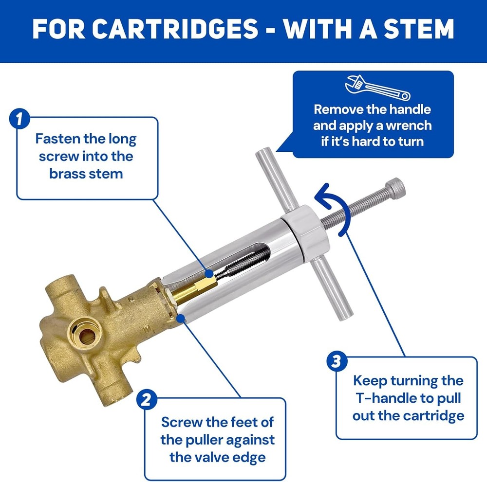 Upgraded Cartridge Puller for 1222/1200/1225, Improved Removal Tool for Stuck Fa