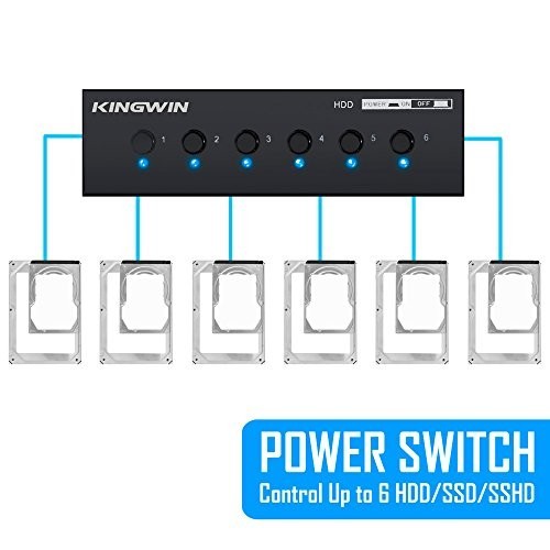 Power Switch Module for 2.5"/3.5" SATA HDD/SSD - Control Up to 6 Drives, Extend