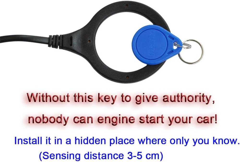 Car Alarm System RFID Push Engine Start Button & Keyless Go System for Vehicle A