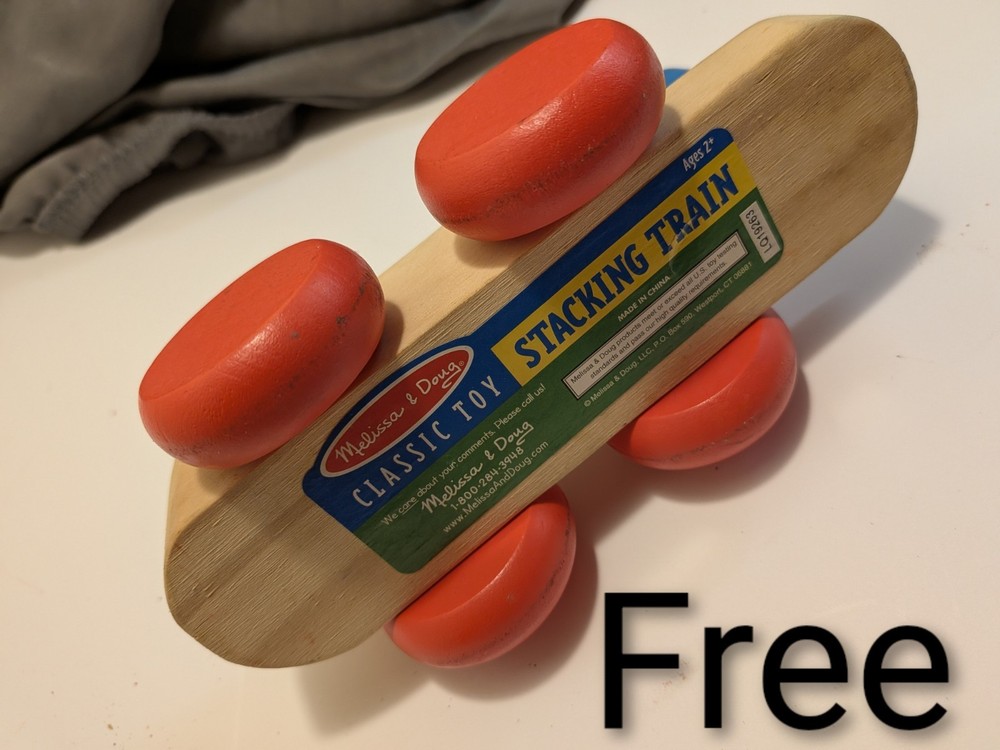 Vintage, Toy Wooden Pull Train Set