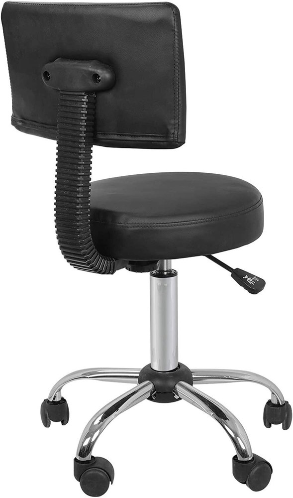 Rolling Swivel Salon Stool Chair Hydraulic with Back Support Adjustable Height