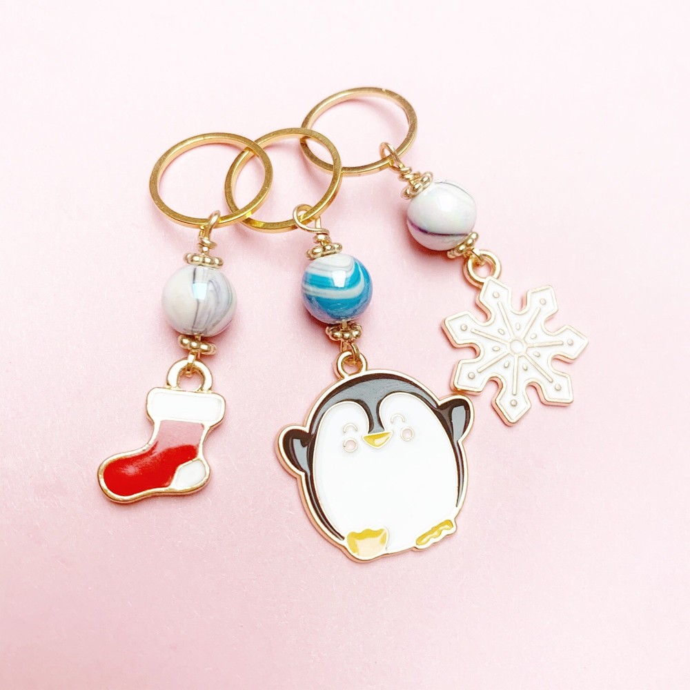 Christmas Stitch Markers For Knitting