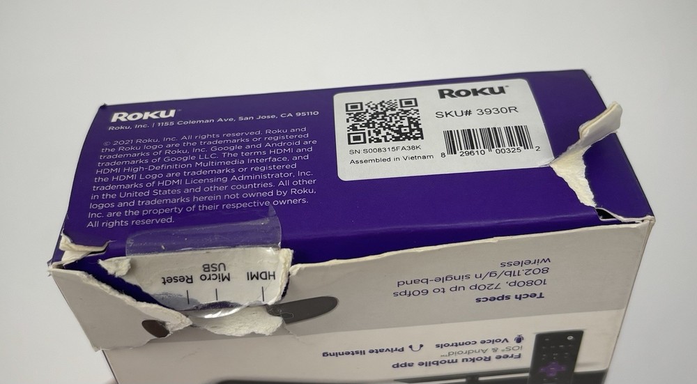 Roku Express Cable Remote - Black 3960R (I)