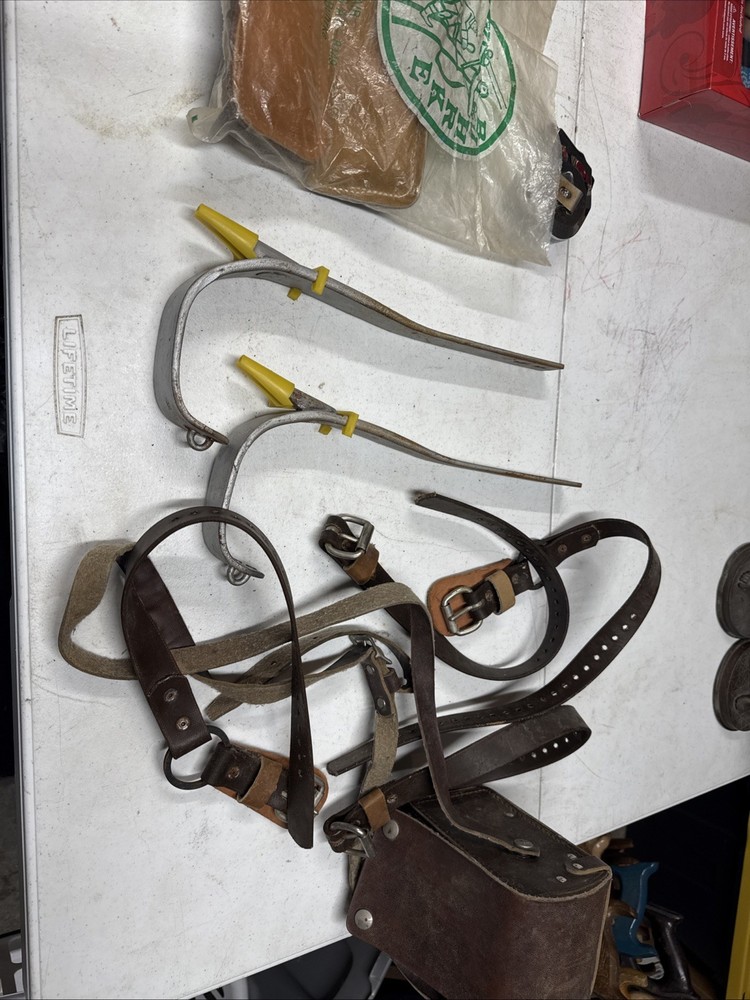 tree climbing gear Klein utility pole climbers Buckingham Ect With Meter Belt