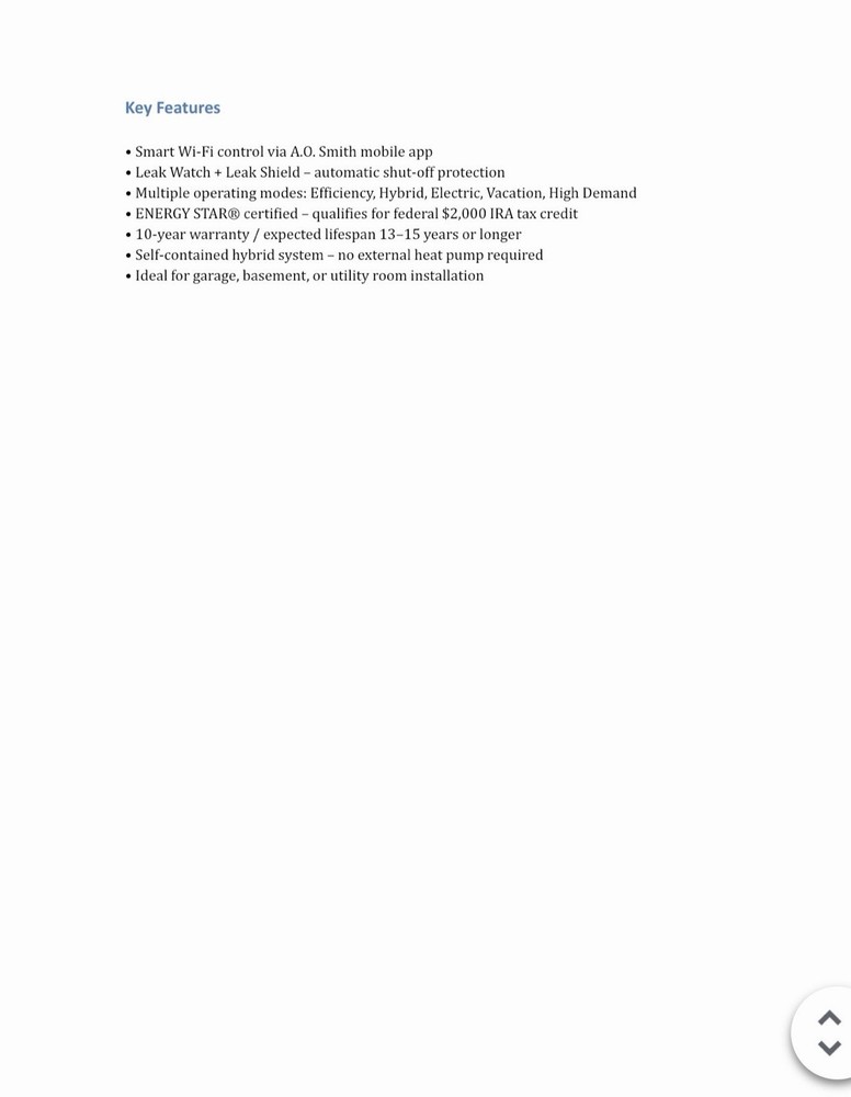 🔥 NEW – 16 SOLD - A.O. Smith 900 50 Gal Hybrid Heat Pump Water Heater Delivered