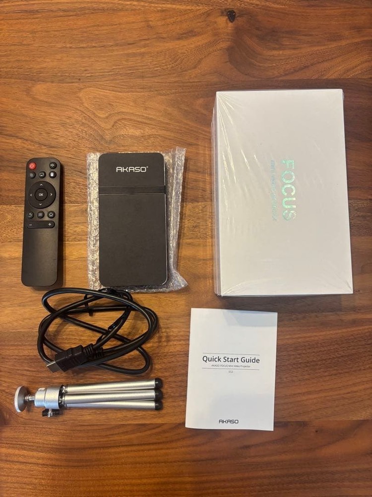 AKASO Focus Mini Video Compact Portable Projector With Box Used