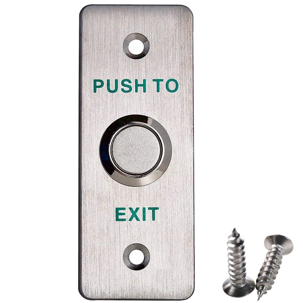 UHPPOTE Momentary Push to Exit Button Switch NO/COM Output Stainless Steel...