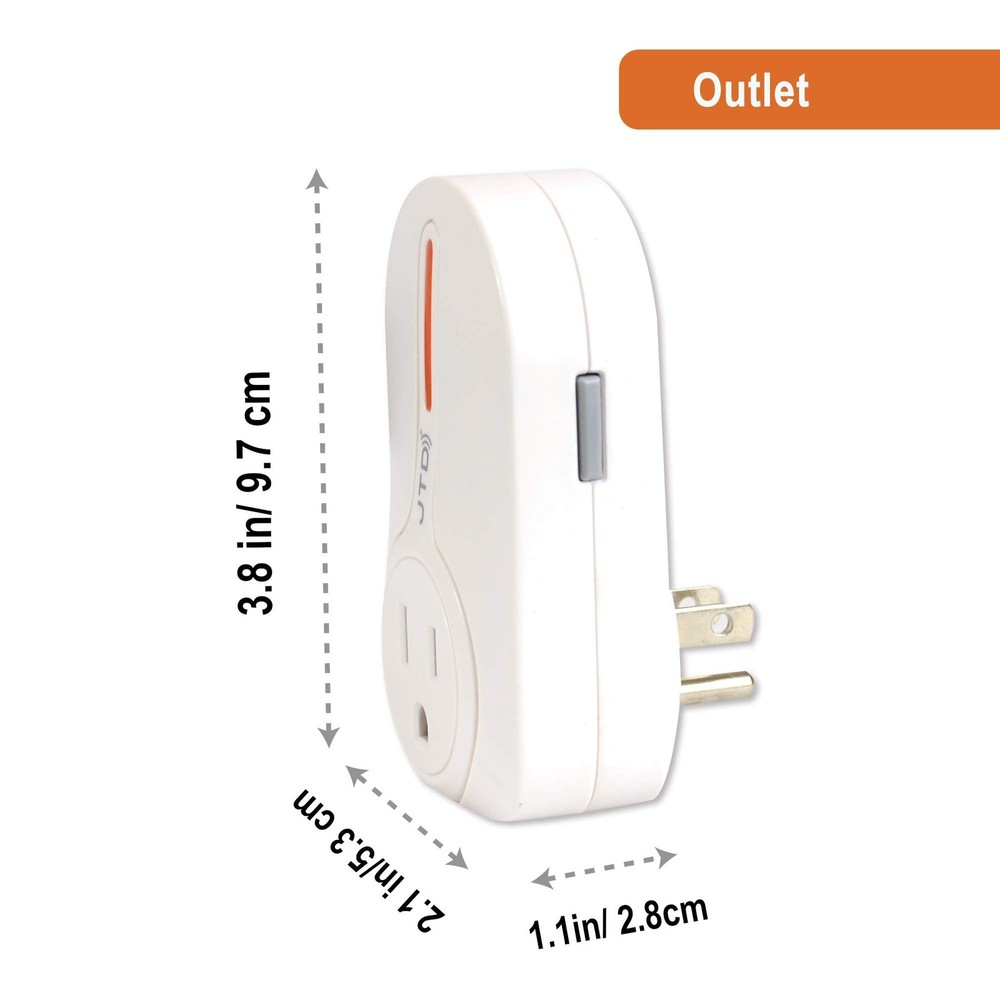 JTD ® 5 Pack Remote Control Outlet Switch 3rd Generation Energy Saving Auto