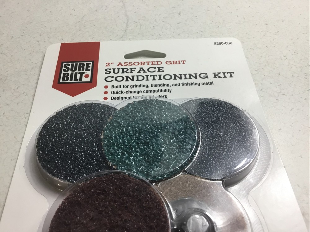 Sure Bilt 8290-036 2” Surface Conditioning Kit die grinder set Pad Arbor Discs