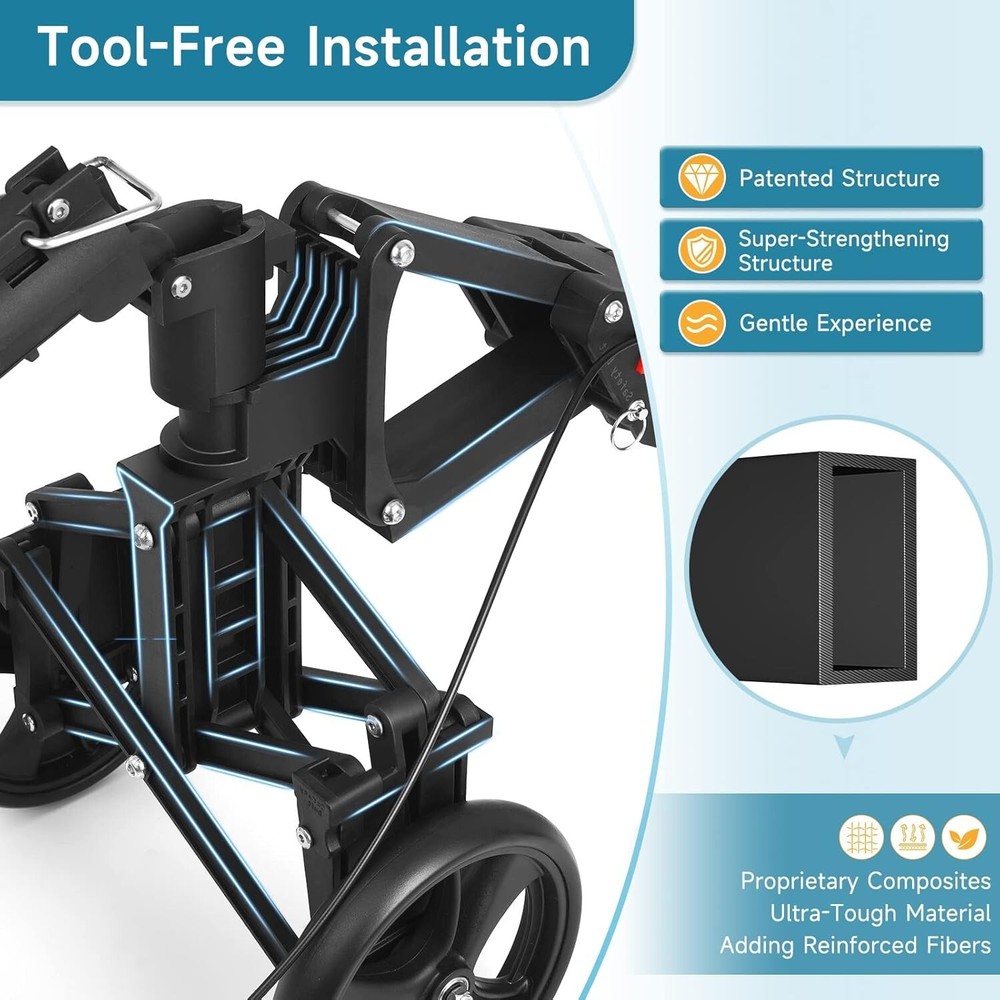 Dr. WhitZard Knee Scooters for Foot Injuries Steerable/Foldable Knee Walker