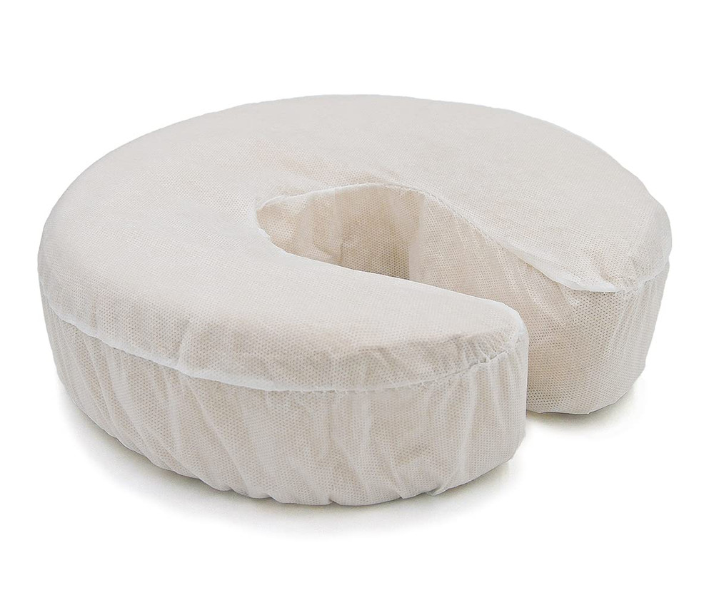 100 Disposable Fitted Face Cradle Covers Silky Massage Headrest Covers