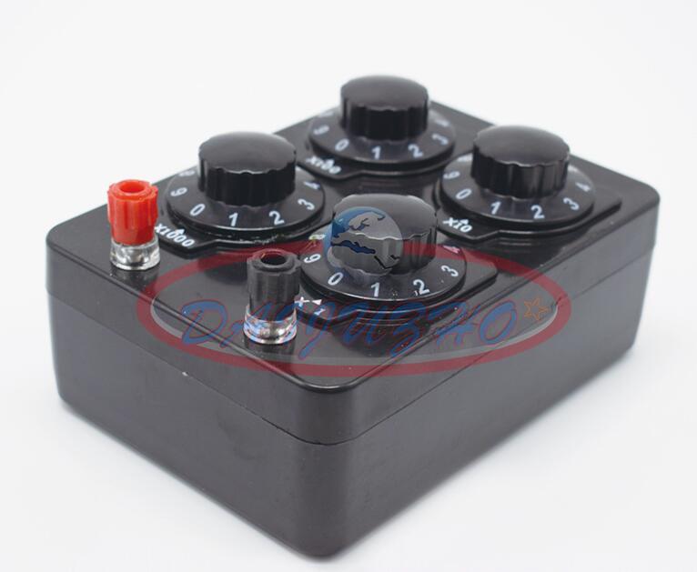 ONE PRECISION VARIABLE/ DECADE RESISTOR RESISTANCE BOX 0-9999 ohm NEW
