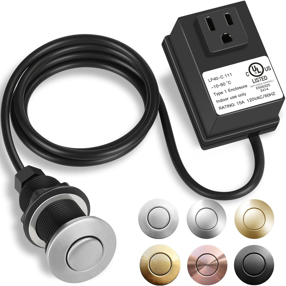 Garbage Disposal Air Switch Kit UL Certified Professional Garbage Disposal
