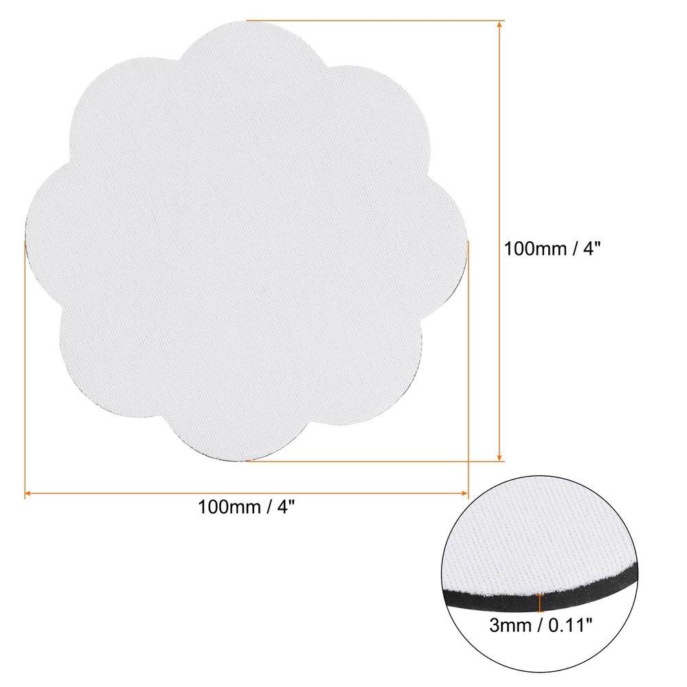 30pcs Sublimation Coasters Blanks Flower Shape