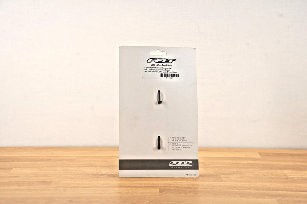 Felt Handlebar Coffee Cup Holder - Silver - NEW