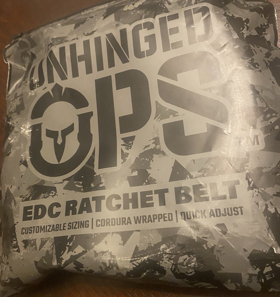 Unhinged Ops EDC Ratchet Belt. Customizable Quick Adjust