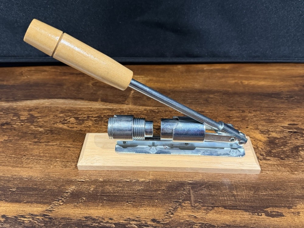 Pecan and Nut Cracker Tool Wood Base Adjustable