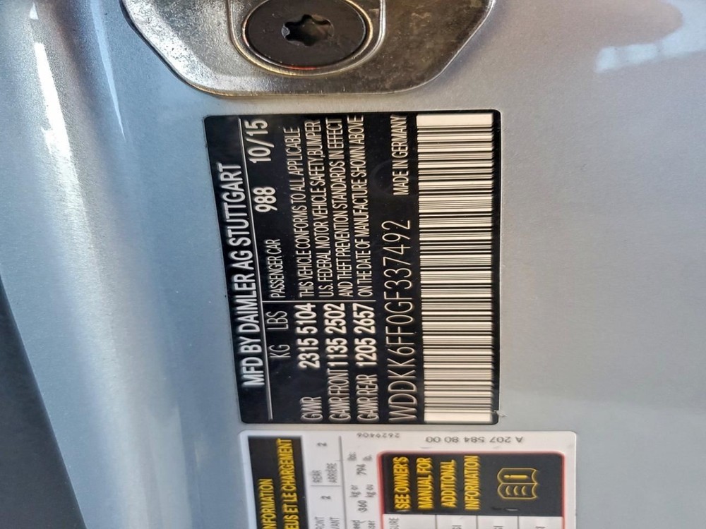 Speedometer 207 Type Fits 16-17 MERCEDES E-CLASS 4949069