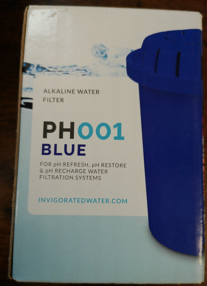 PH001 Alkaline Filter pH Recharge Restore Refresh Invigorated Water Blue