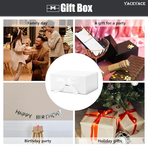 White Gift Box 1Pcs Small Gift Box Bulk Hard Gift Wrap Boxes with Lids for Pr...