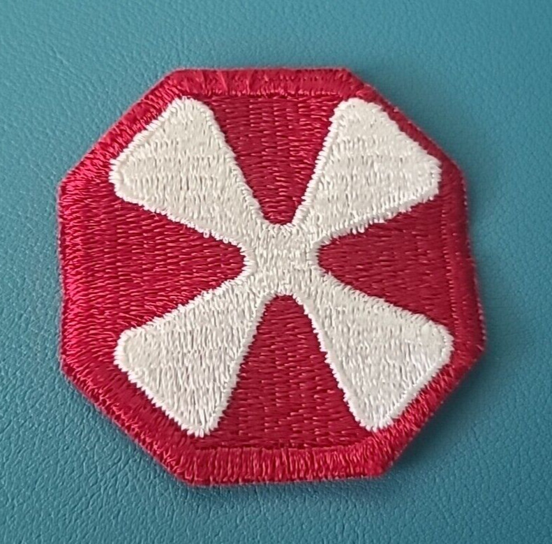 8th Army Patch-Cut Edge-Snow Back----Original WW-II*